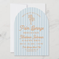 Blue Palm Springs Pastel Beach Anniversaire