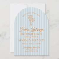 Blue Palm Springs Pastel Beach Bachelorette Party