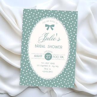 Invitation Blue pastel vintage bridal shower