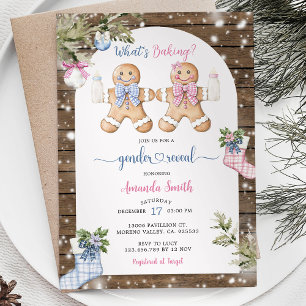 Invitation Blue Pink En vichy Woods Gingerpain Révélation de 