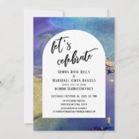 Blue Purple Gold Inks Célébrons Arch