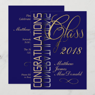 Invitation Blue Reflection 2018 Formal Graduation Party