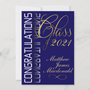Invitation Blue Reflection Parti de graduation formelle