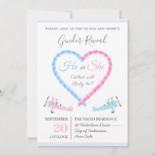 Invitation Blue Rose amour Coeur Fumer Avion Genre Révéler