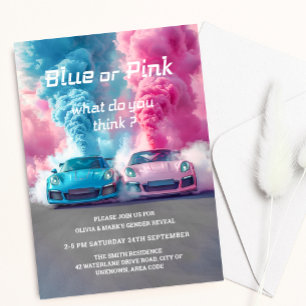 Invitation Blue Rose Fumée Race Car Burnouts Genre Reveal