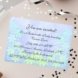 Invitation Blue & Sea Green et dentelle