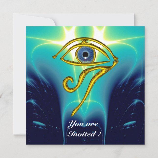 Invitation BLUE TALISMAN, Aqua bleu, Turquoise (Devant)