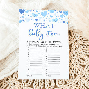 Invitation Blue Valentine What Baby Item Baby shower Jeu