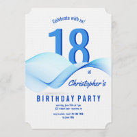 Invitation Blue Waves