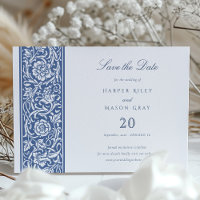 Blue William Morris Enregistrer la date