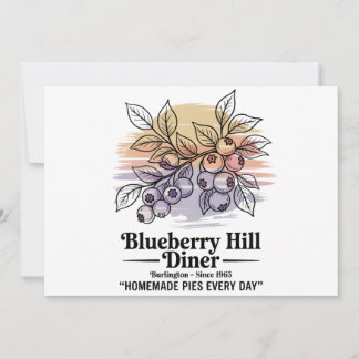 Invitation Blueberry Hill Diner