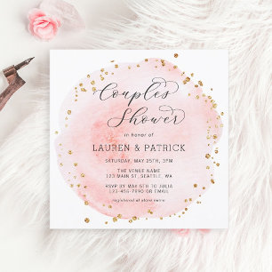 Invitation Blush Aquarelle Cercle Enterrement de Vie de Jeune