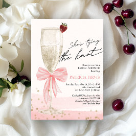 Invitation Blush Bow She's Tying the Knot Bridal Brunch
