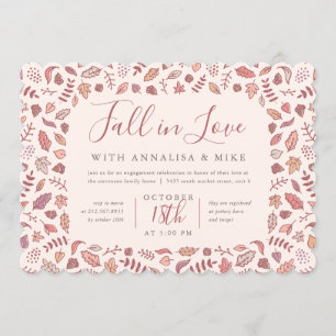 Invitation Blush Fall in Love Engagement Party