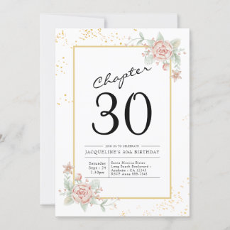 Invitation Blush Floral 30e anniversaire