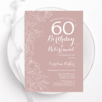Blush Floral Anniversaire & Retraite