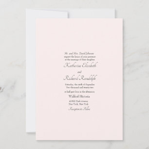 Invitation Blush Formal Mariage Parents Un Lieu