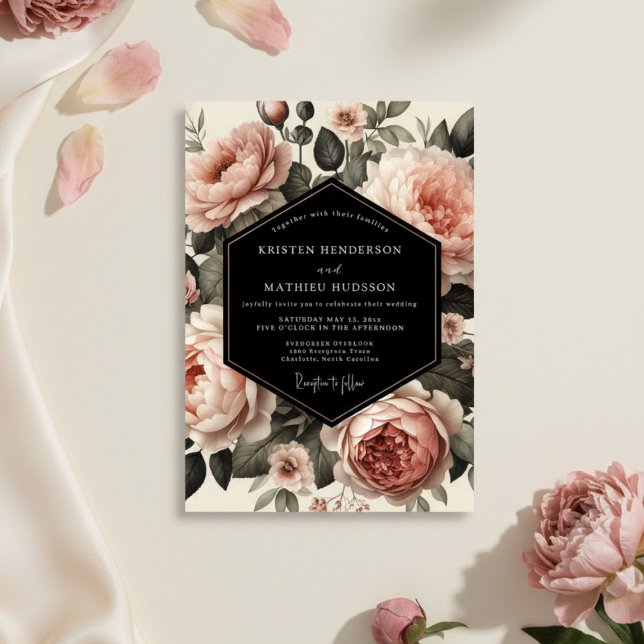 Invitation Blush Garden Bloom Wedding (Créateur téléchargé)