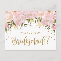 Blush Gold Floral Seras-Tu Ma Porte-Parole