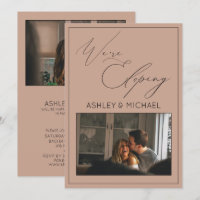 Blush Luxury Calligraphie Nous sommes Eloping Réce
