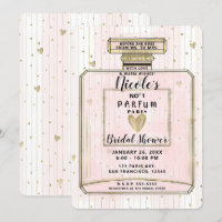 Blush Pink & Gold Paris Parfum Fête des mariées