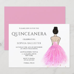 Invitation Blush Princess Robe Fille Quinceanera