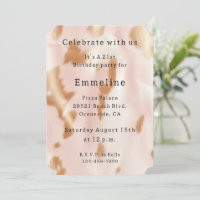 Blush Rose Tan Sud-Ouest Faux Cowhide Anniversaire