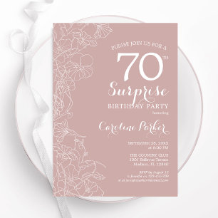 Invitation Blush Surprise 70e anniversaire