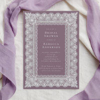 Blush Violet Napperon Dentelle Élégant Shower de M