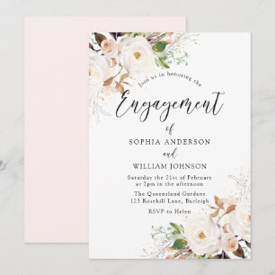 Invitation Blush White Wonderland Flowers