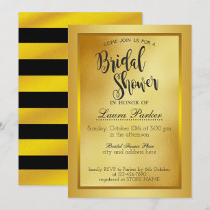 Invitation Boarder or Fête des mariées en métal Parties scint