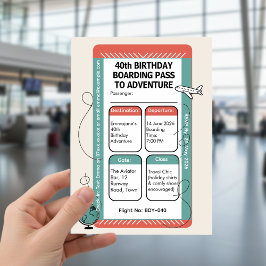 Invitation Boarding Pass to Adventure – Travel Themed