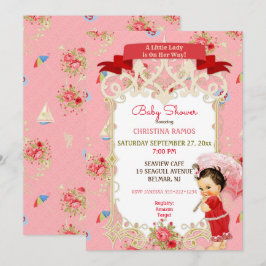 Invitation Boardwalk Victoriana Beach Baby shower d'été