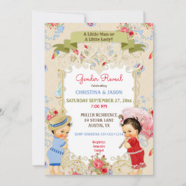 Invitation Boardwalk Victoriana Beach Summer Gender Revela