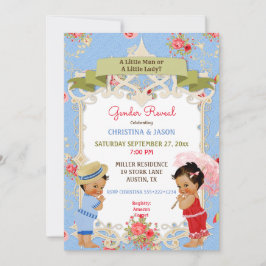 Invitation Boardwalk Victoriana Beach Summer Gender Revela