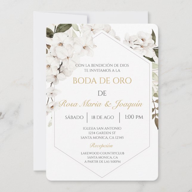 Invitation Boda de oro (Devant)