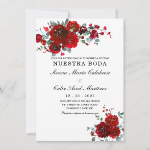 Invitation Boda Negro y Rojo