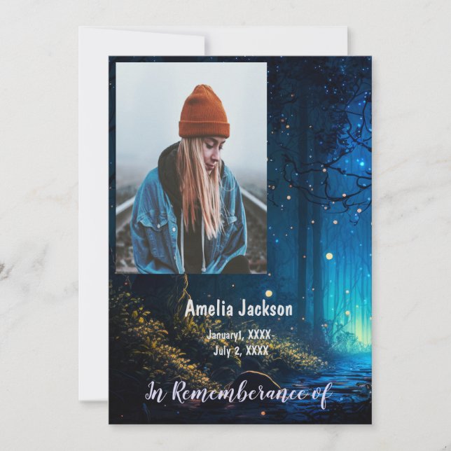 Invitation Bogue de foudre de l'Invitation du service commémo (Devant)