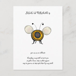 Invitation Boguets de jardin · Abeille de sourire