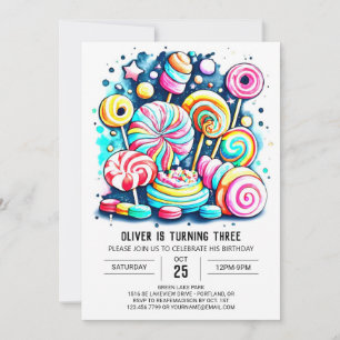 Invitation Bohème arrose doux chocolat Anniversaire