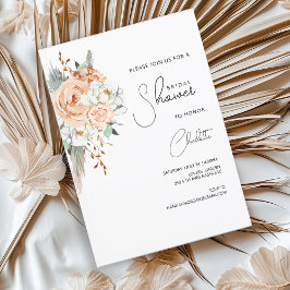 Invitation Bohême Blush Brown vert, blanc
