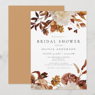 Invitation Bohême Burange Chute Fête des mariées Florale
