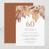 Bohème Floral Terracotta Boho 60e anniversaire