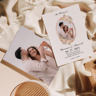 Invitation Bohemian Circle Boarder 2 Mariage photo