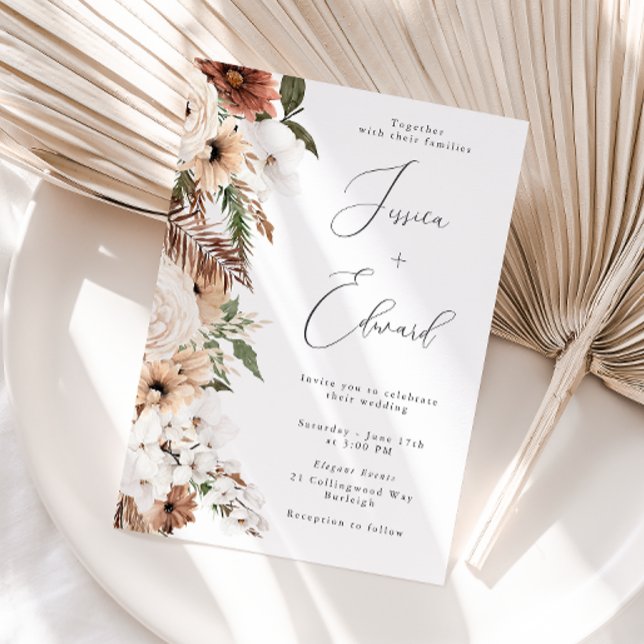 Invitation Bohemian Dream Floral Mariage (Créateur téléchargé)