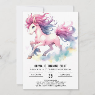 Invitation Bohemian Kids Horse Anniversaire