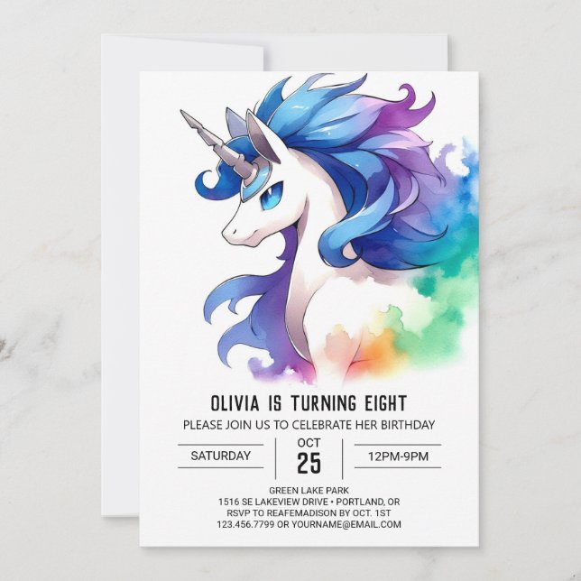 Invitation Bohemian Online Horse Anniversaire (Devant)