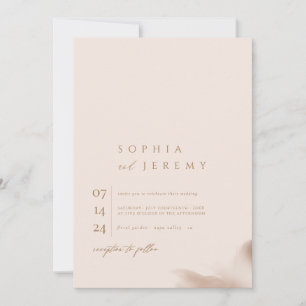 Invitation Bohemian Soft Natural Pastel Photo Arch Mariage