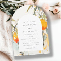 Boho Abstrait Sketchy Orange Garden Mariage