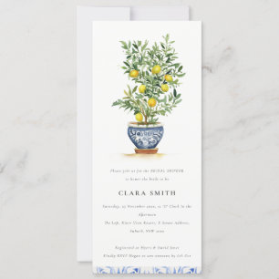 Invitation Boho Aquarelle Citron jaune Fête des mariées